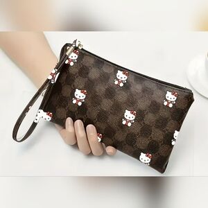 Brown Hello Kitty Wristlet